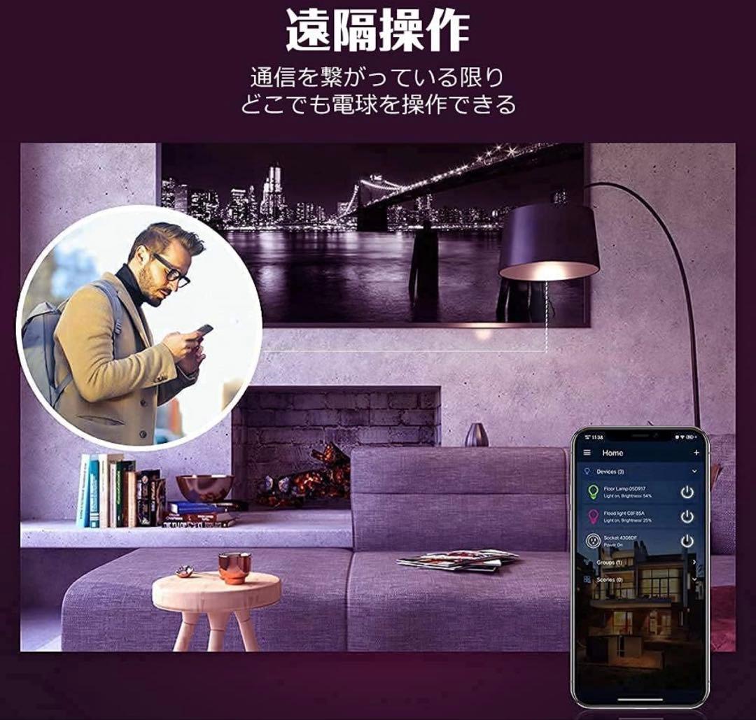 LED電球 Alexa -スマート電球 E26口金 調光調色16個