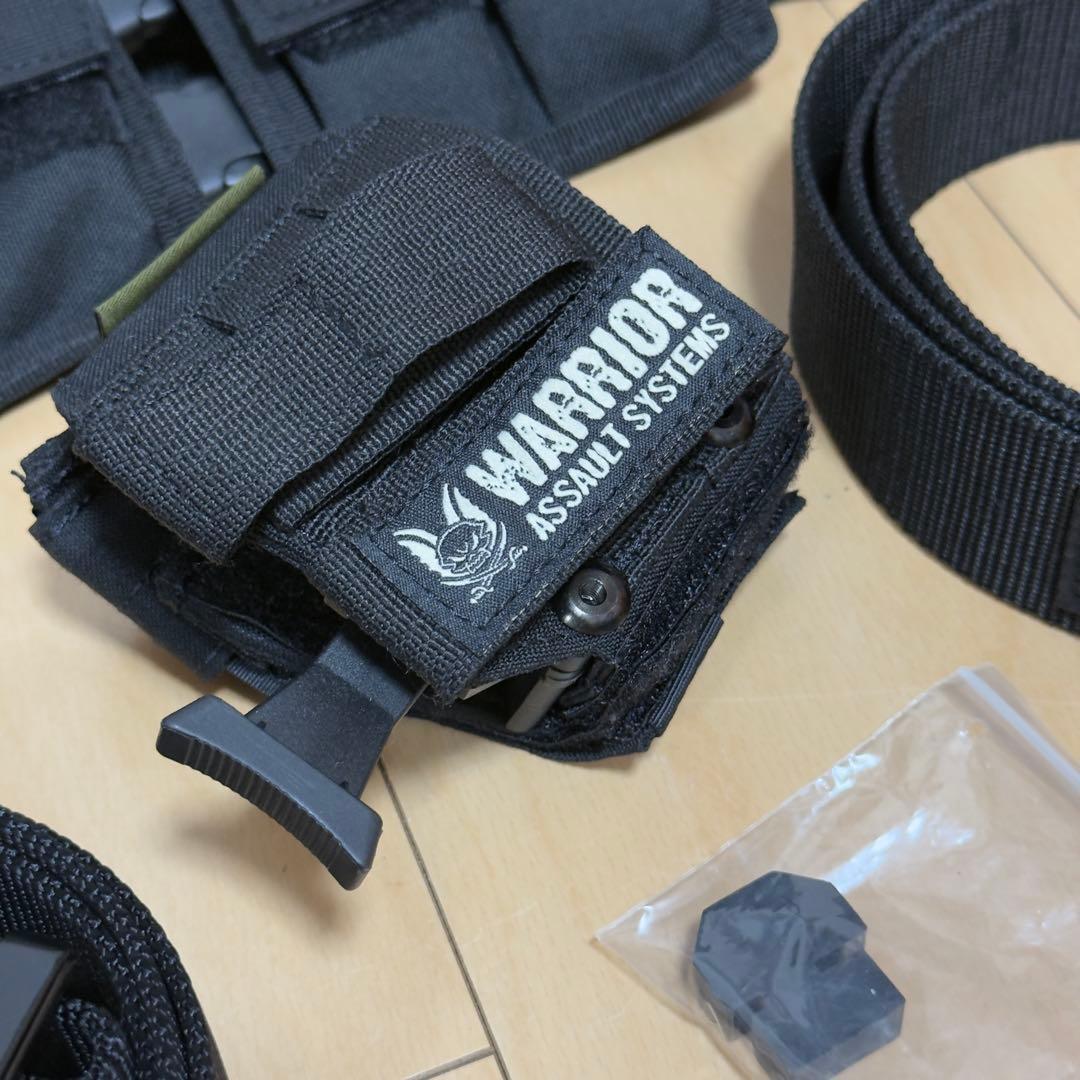 サバゲー装備5点セット WARRIOR実物ホルスター BLACKHAWKベルト