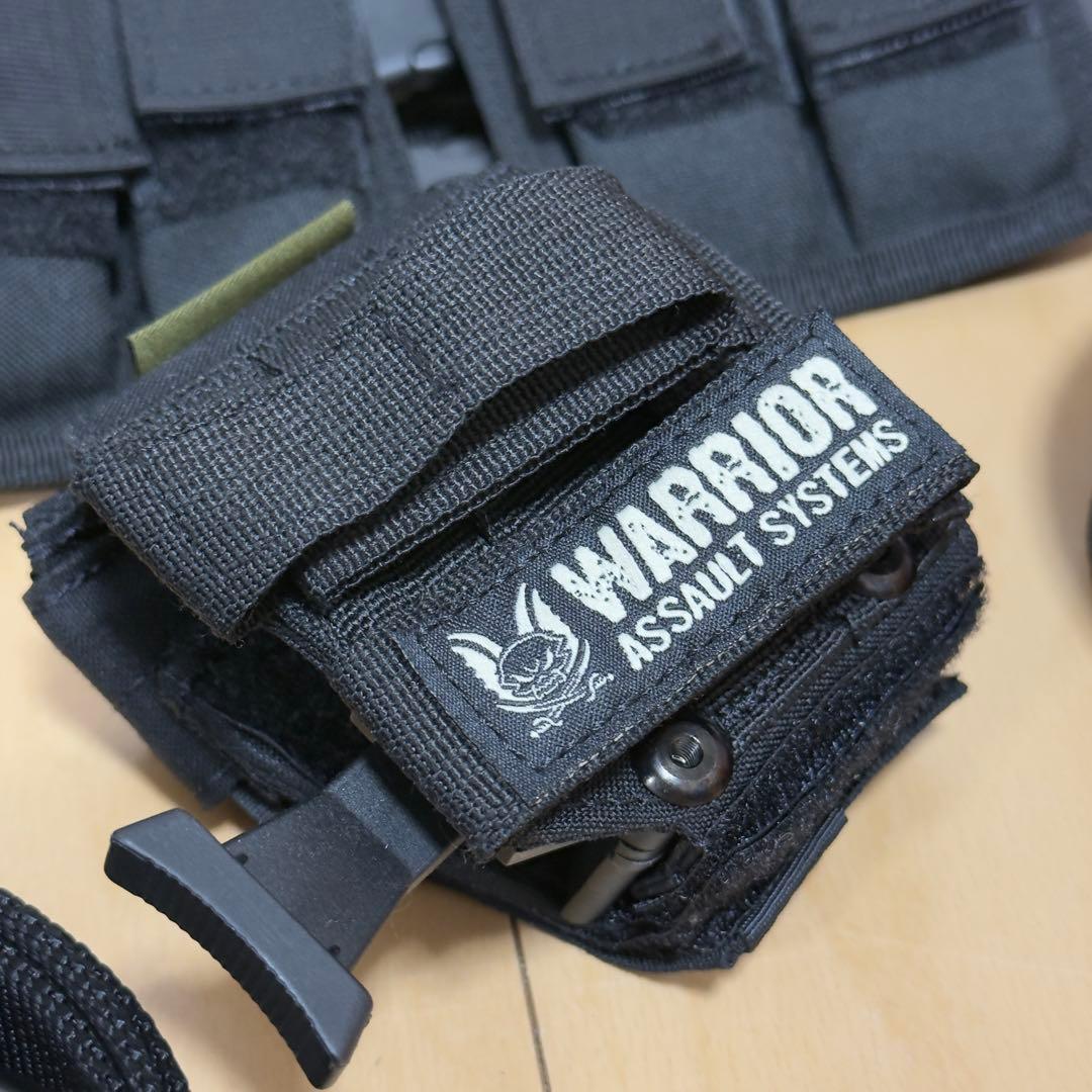 サバゲー装備5点セット WARRIOR実物ホルスター BLACKHAWKベルト