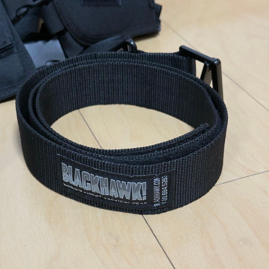 サバゲー装備5点セット WARRIOR実物ホルスター BLACKHAWKベルト