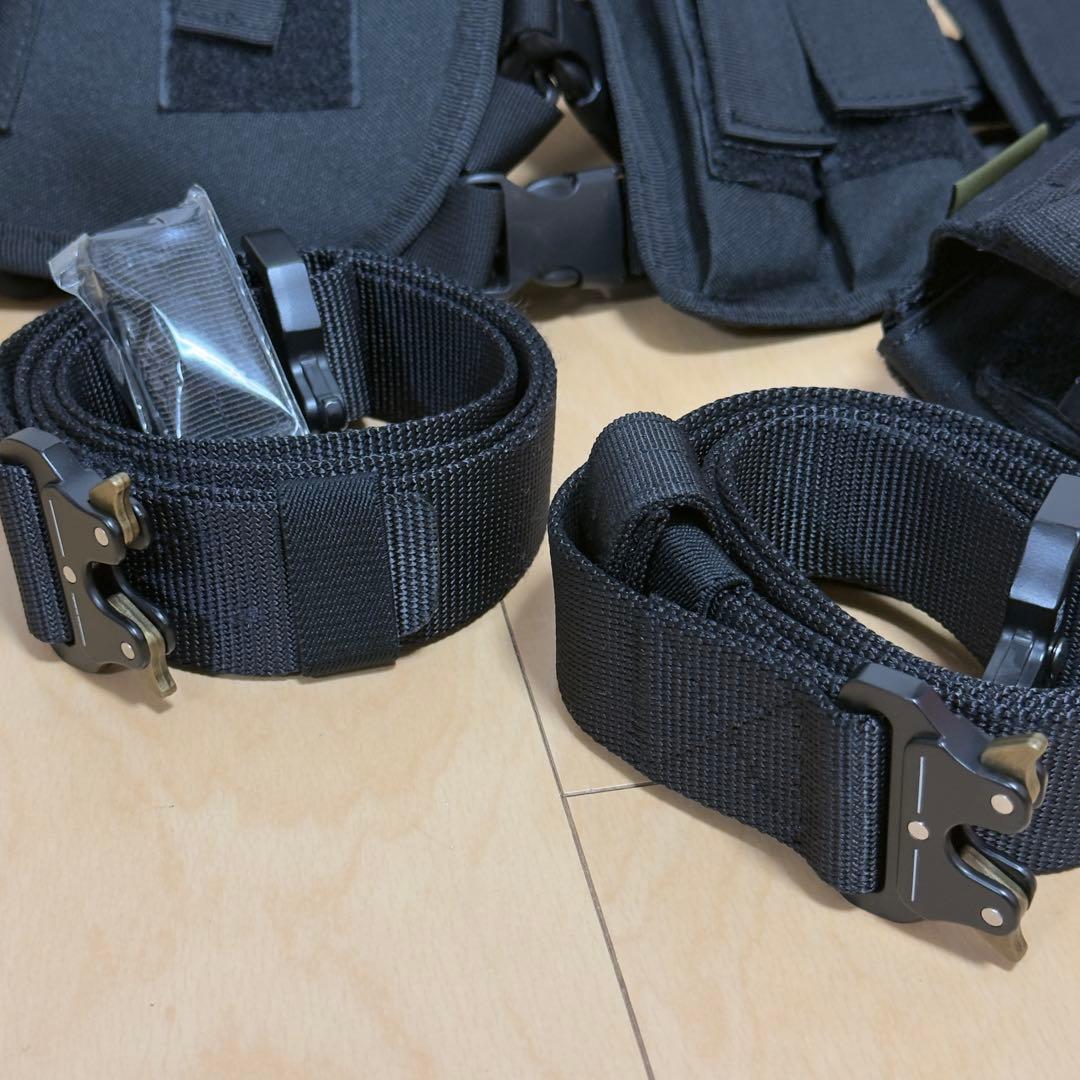 サバゲー装備5点セット WARRIOR実物ホルスター BLACKHAWKベルト