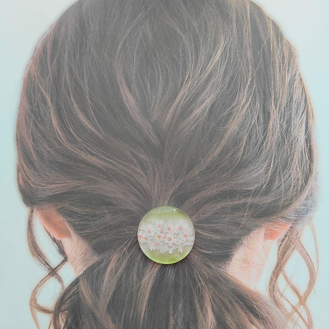 【733】ハンドメイド　レジン　ヘアゴム　ポニーフック