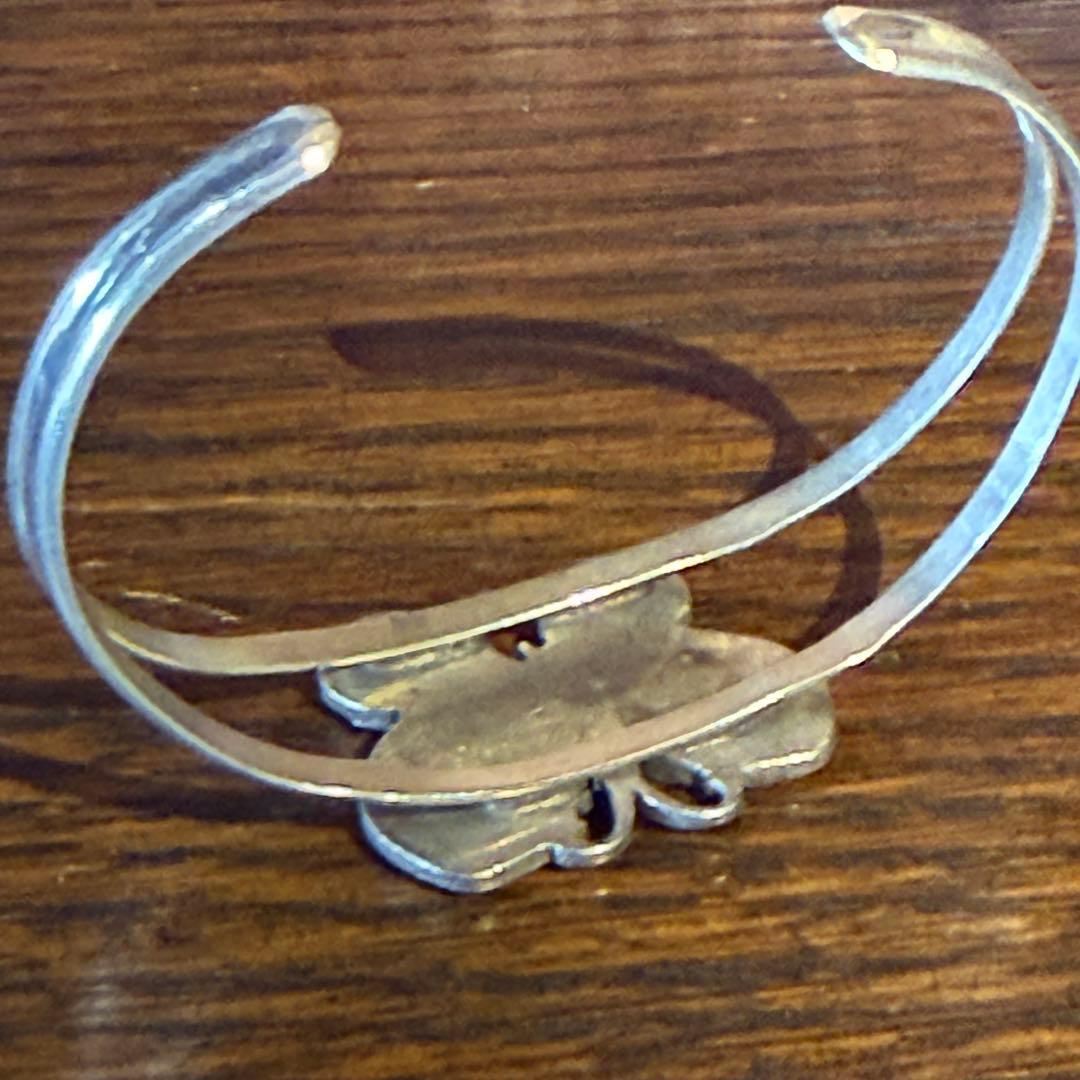 1970s USA バタフライ インレイ ヴィンテージシルバーバングル