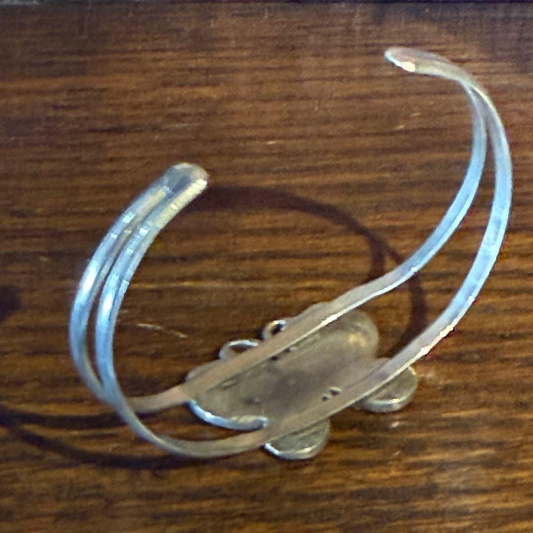 1970s USA バタフライ インレイ ヴィンテージシルバーバングル