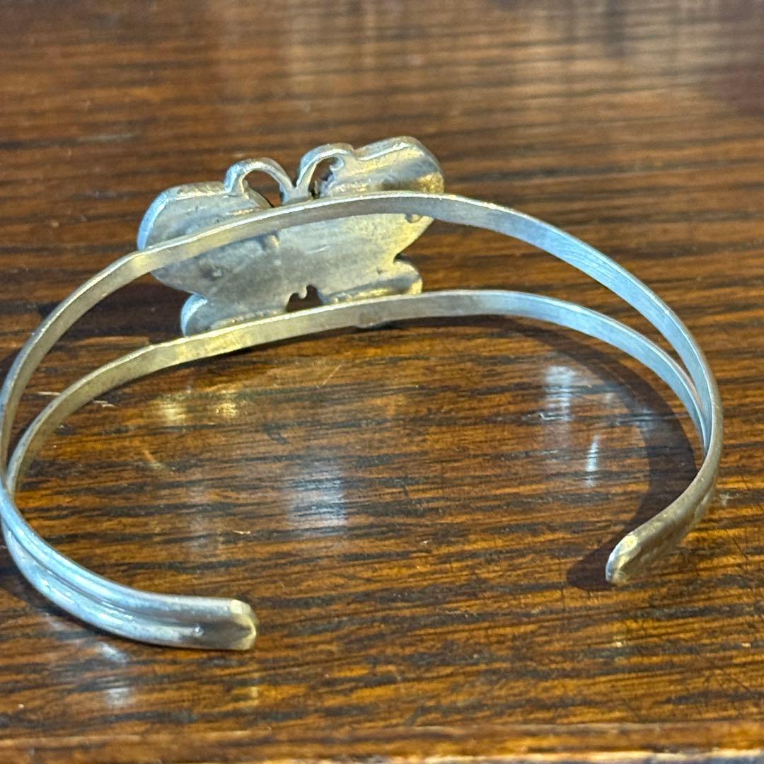 1970s USA バタフライ インレイ ヴィンテージシルバーバングル