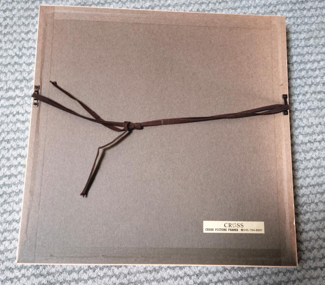 早川義孝 サーカス物語絵　透明アクリル窓付き額入り　絵のサイズ２３ｃｍ×２３ｃｍ