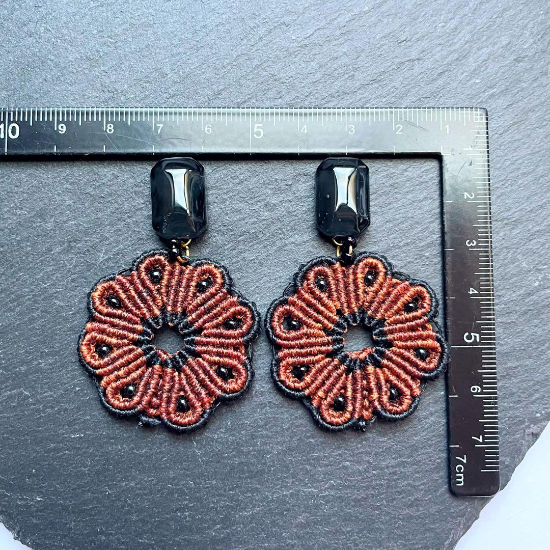 357 「macrame」天然石ネックレス　タイガーアイ