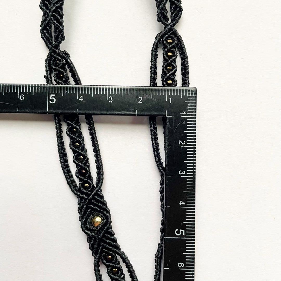 357 「macrame」天然石ネックレス　タイガーアイ