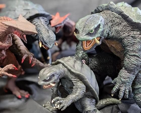 平成ガメラ＆ギャオス95・99（セガ・エクスプラス・ロケット）ソフビ５体セット