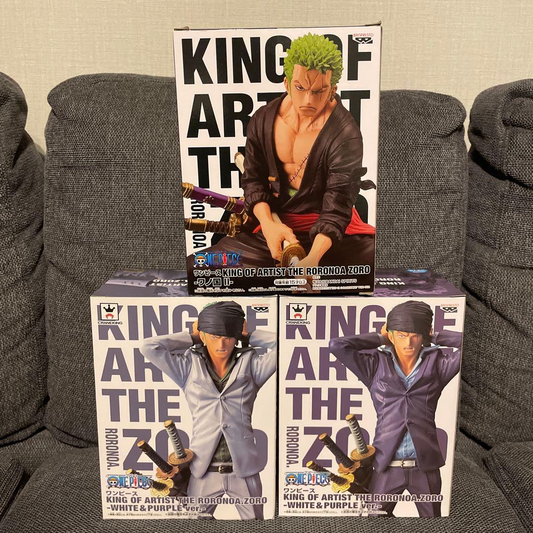 KING OF ARTIST ゾロ フィギュア ホワイト・パープル　ワノ国Ⅱ