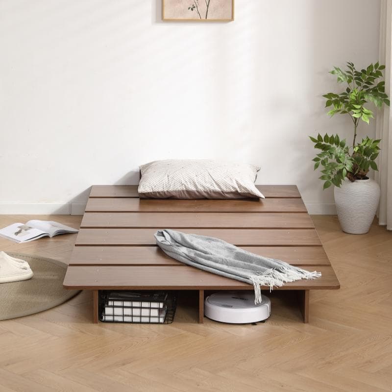 超人気！【幅120cm】ベッド ローベッド ステージベッド ベッドBrown