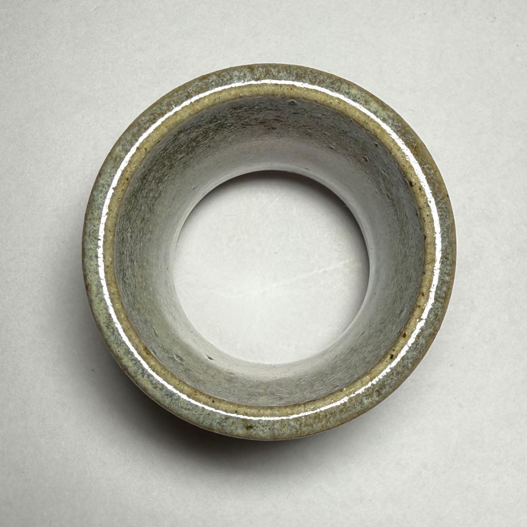 ◆絵高麗蓋置 【真葛香斎】作 金彩 共箱 茶道具◆