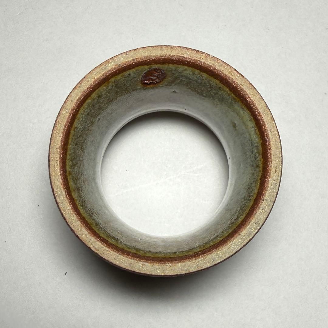 ◆絵高麗蓋置 【真葛香斎】作 金彩 共箱 茶道具◆