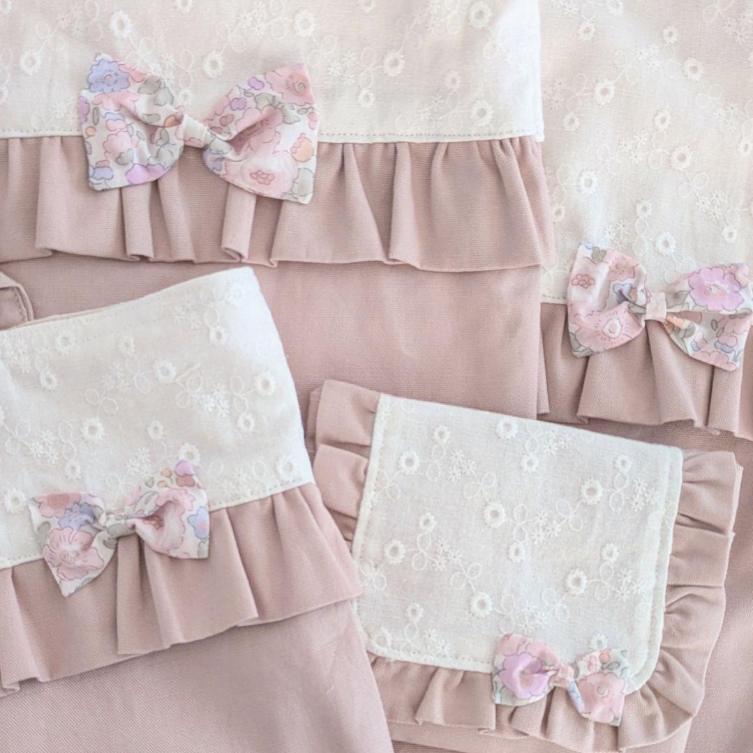 ハンドメイド入園入学セットレッスンバックお着替え袋上履き袋移動ポケットリバティ