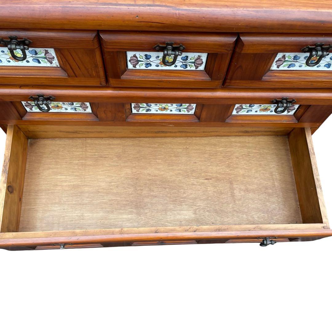 希少　廃盤　アクタス バレンシア ACTUS タイル チェスト スペイン 天然木