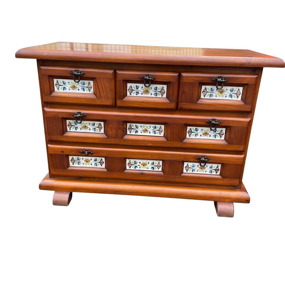 希少　廃盤　アクタス バレンシア ACTUS タイル チェスト スペイン 天然木