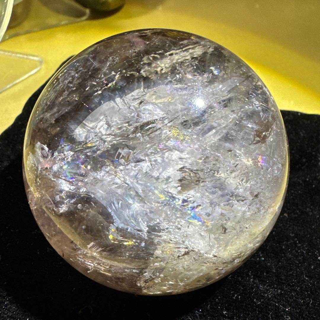 エレスチャル　アメジスト　ルチル　天然石　スフィア　貴重