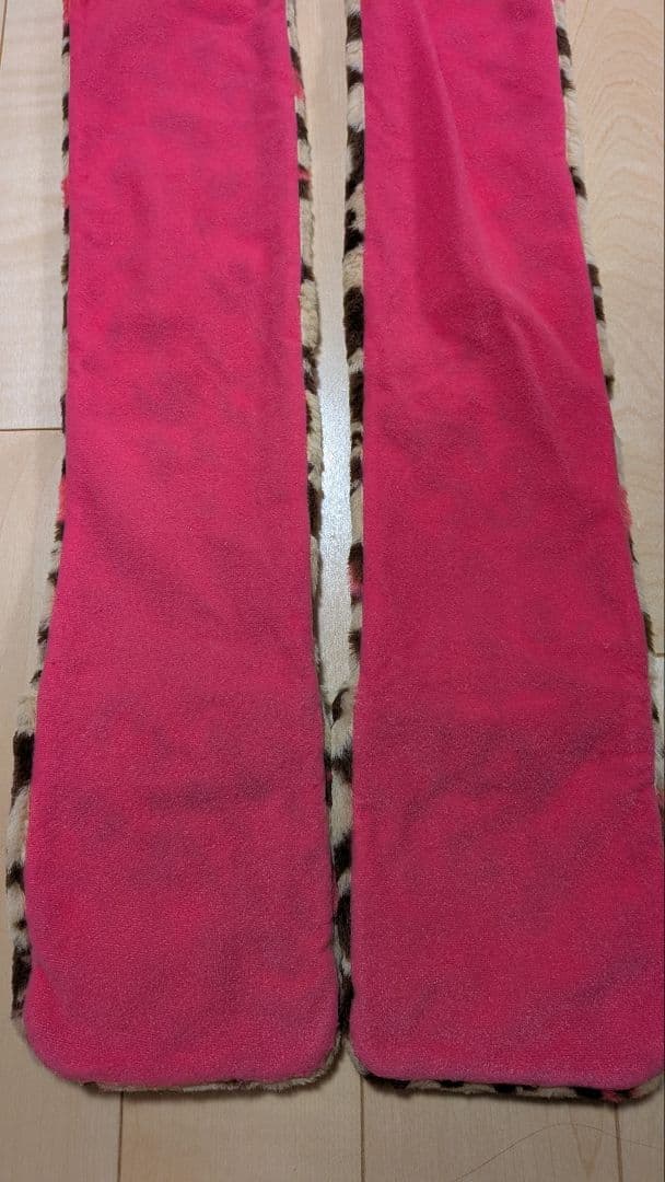 美品　ミニー マフラーキャップ　レオパード　ファンキャップ