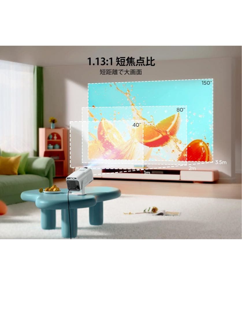 TOPTRO プロジェクター小型-【270°回転&自動台形補正】20000LM