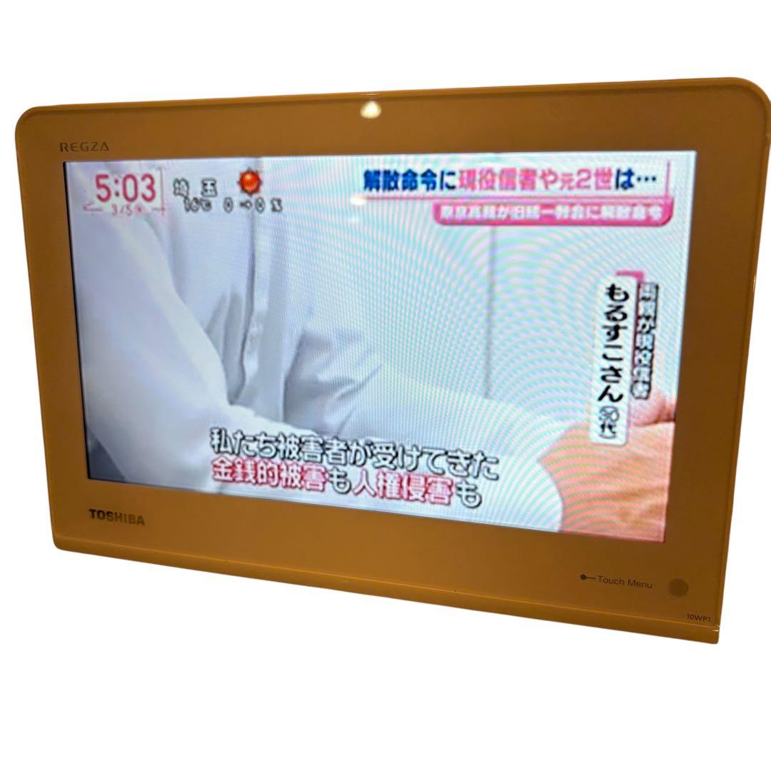 REGZA 10WP1 ポータブルテレビ 防水TOSHIBA リモコン付 動作品