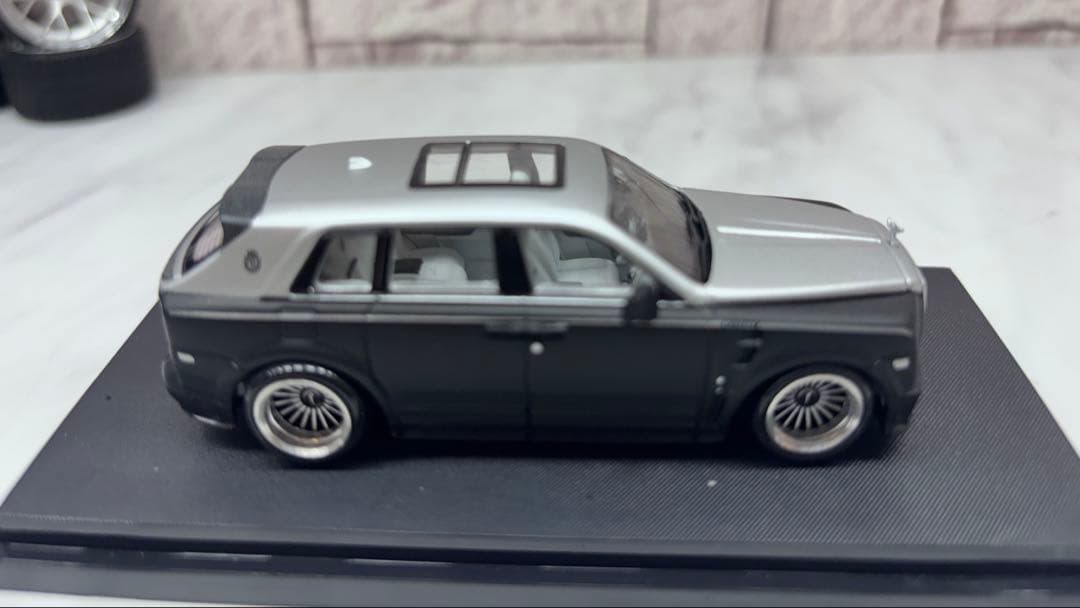 1/64ミニカー　ロールスロイス　カリナン　マンソリー深リムカスタム　ブラック