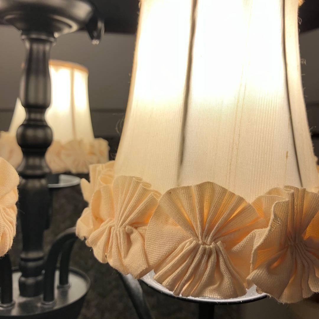 5灯シャンデリア　アンティーク　レトロ