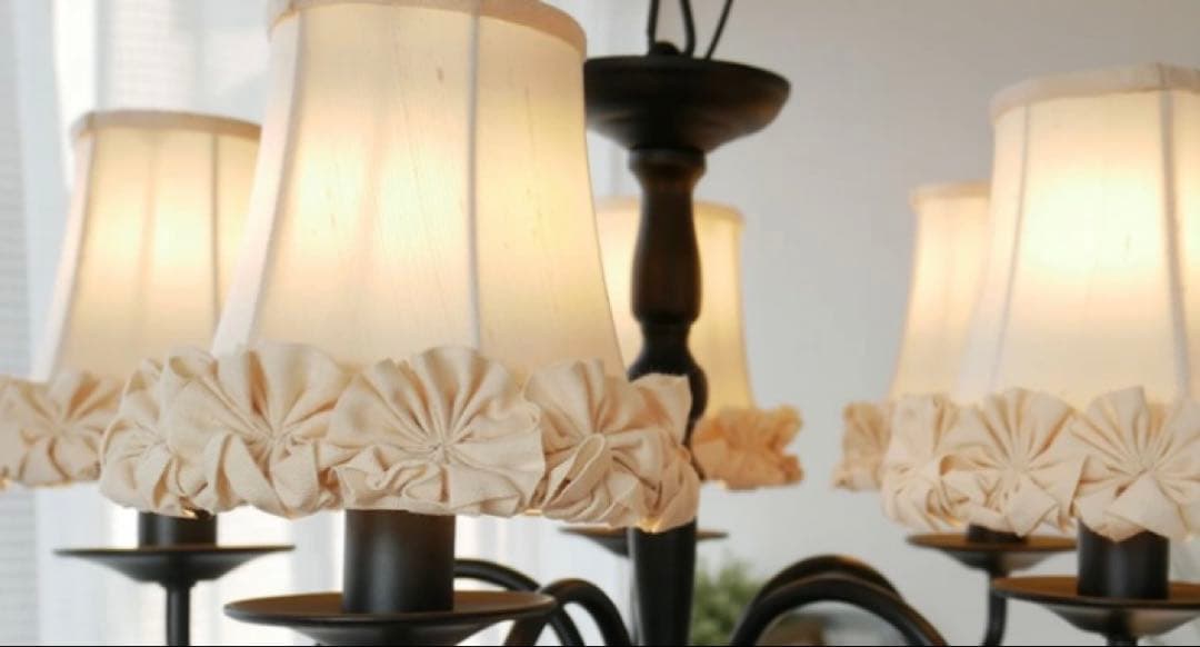 5灯シャンデリア　アンティーク　レトロ