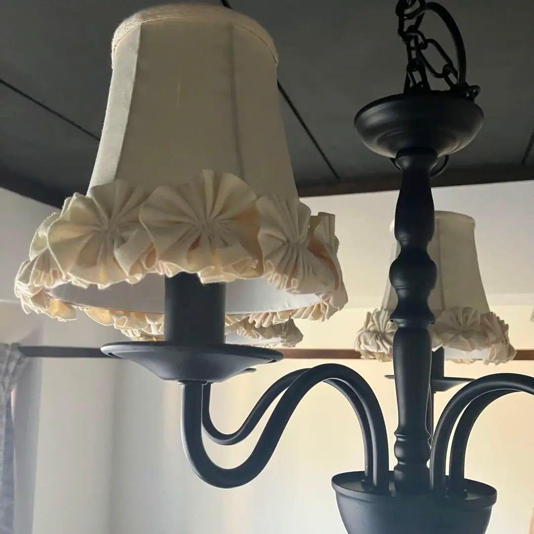 5灯シャンデリア　アンティーク　レトロ