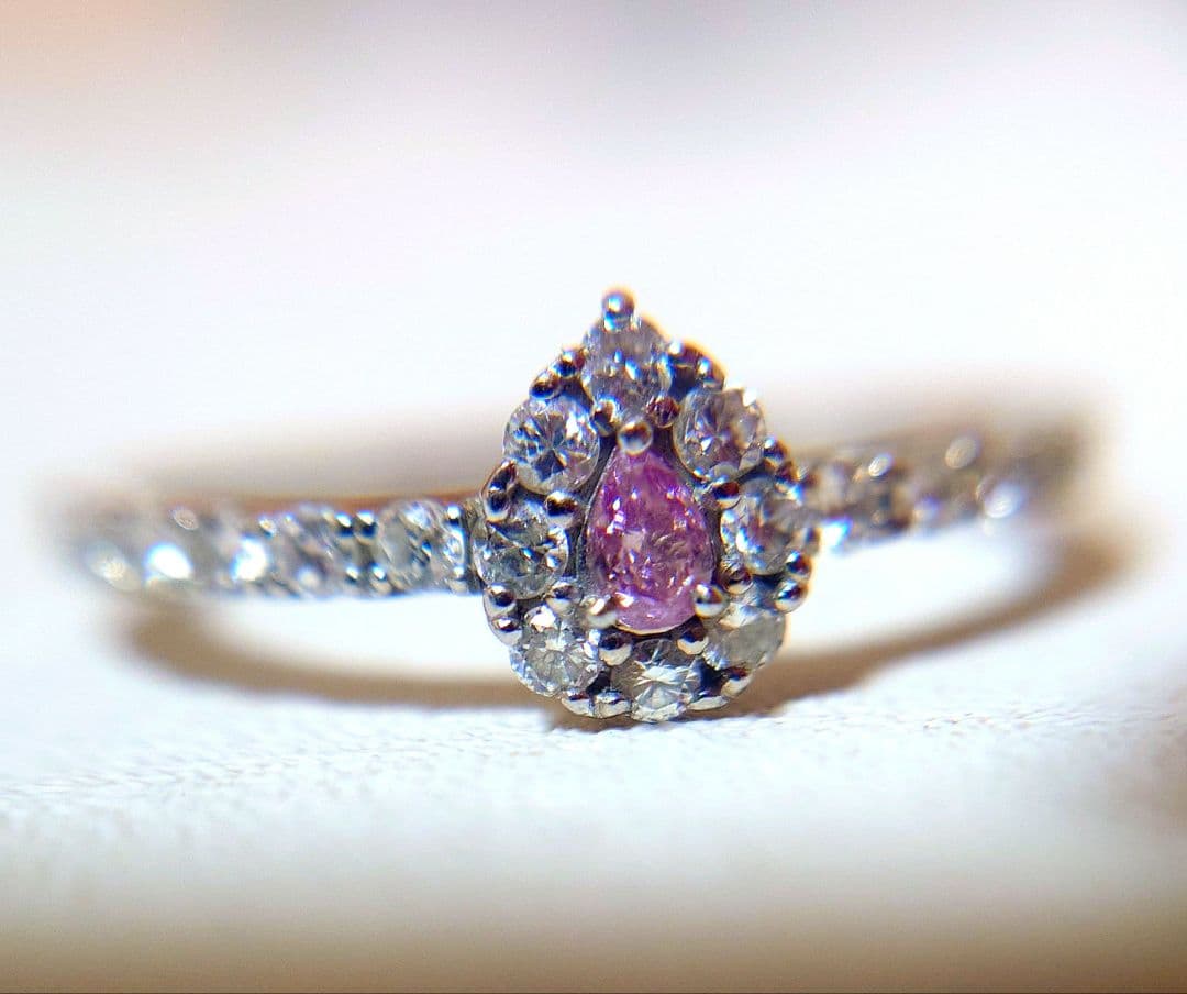 FANCY INTENSE PURPLISH PINK ピンクダイヤモンドリング
