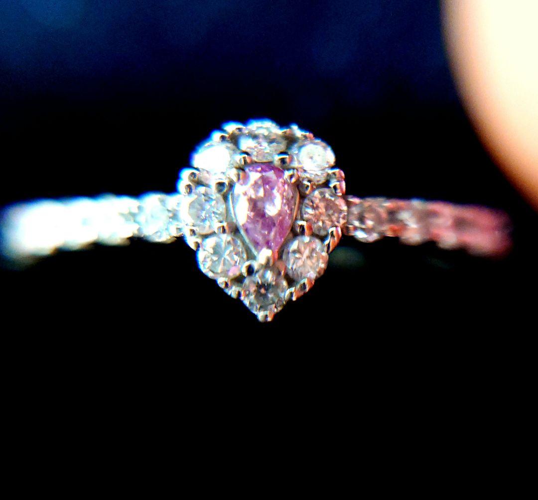 FANCY INTENSE PURPLISH PINK ピンクダイヤモンドリング