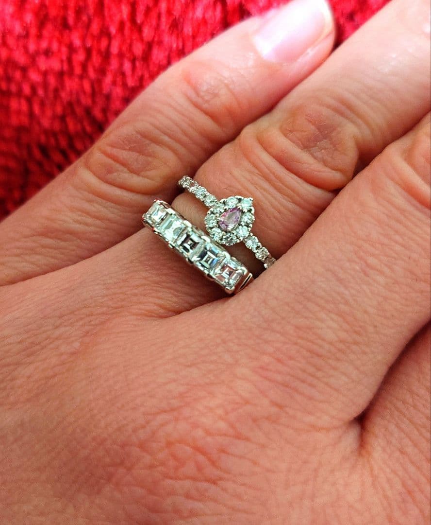 FANCY INTENSE PURPLISH PINK ピンクダイヤモンドリング