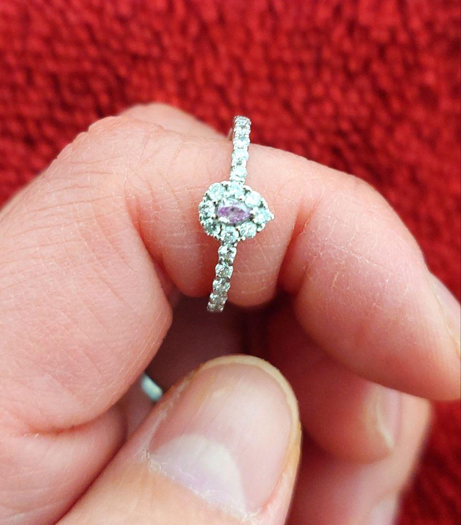 FANCY INTENSE PURPLISH PINK ピンクダイヤモンドリング