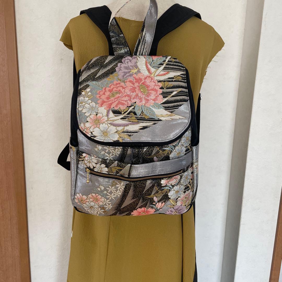 帯リメイクリュック 10-7