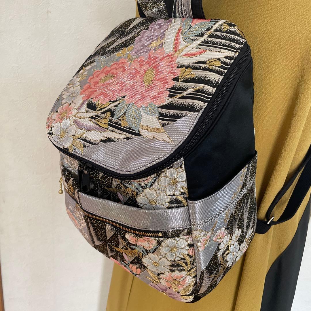 帯リメイクリュック 10-7