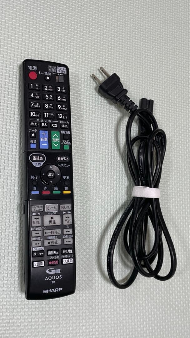 SHARP AQUOSブルーレイレコーダー BD-W570 シャープ純正リモコン