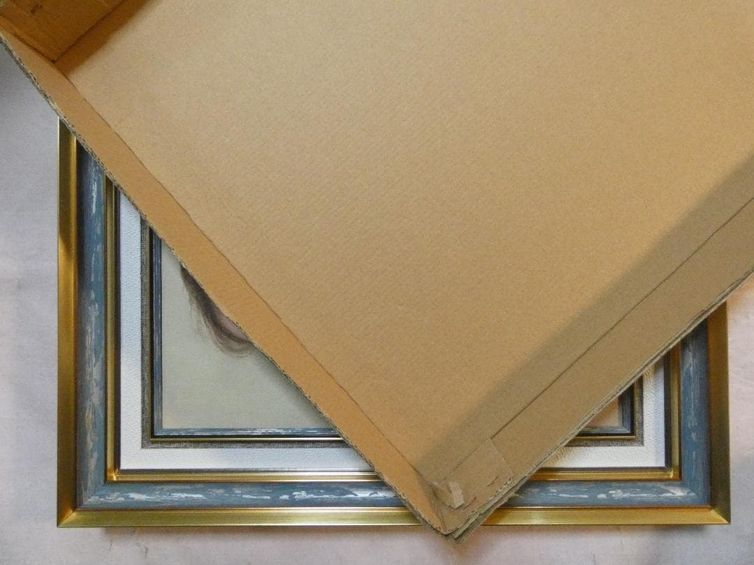 絵画 油彩 人物 藤井勉「亞希子」 サイン 額装済み 肉筆手描き F6