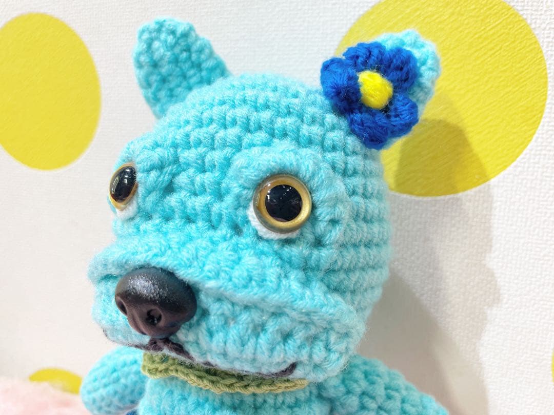 フレンチブルドッグあみぐるみ おとこのこver ブルー1体