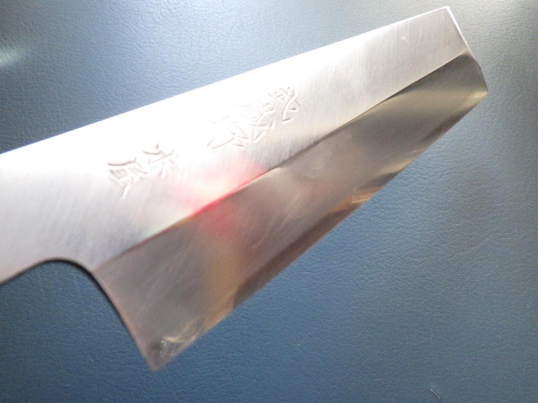 日本橋/木屋 /薄刃包丁★本水牛柄★ ▲柄尻記名有▲