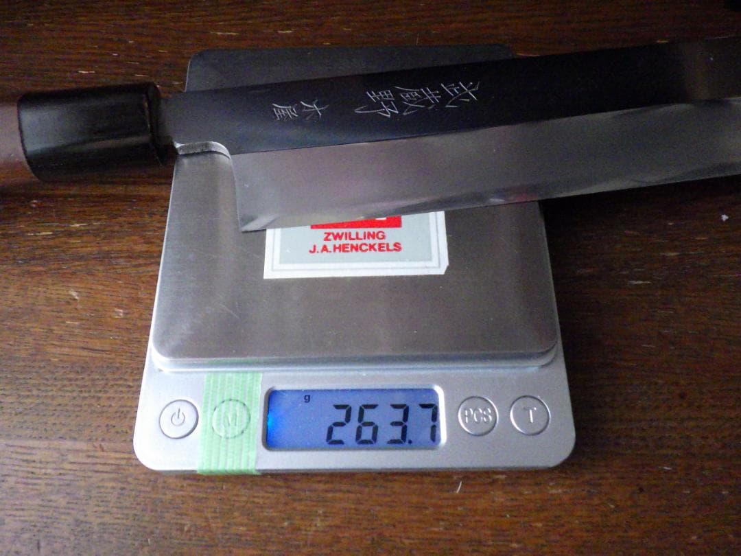 日本橋/木屋 /薄刃包丁★本水牛柄★ ▲柄尻記名有▲