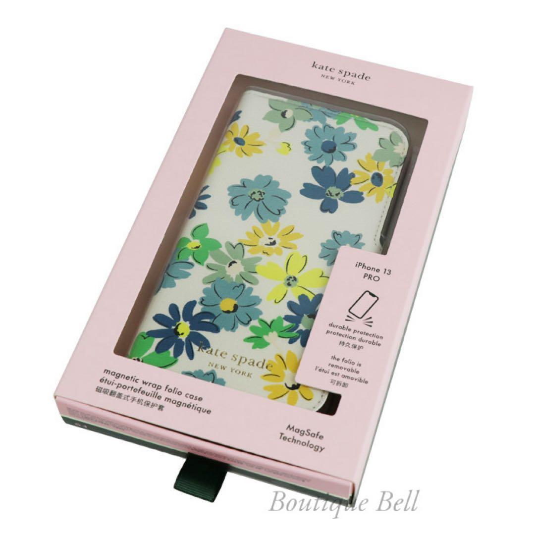 【ケイトスペード】iPhone13Pro手帳型ケース フローラル