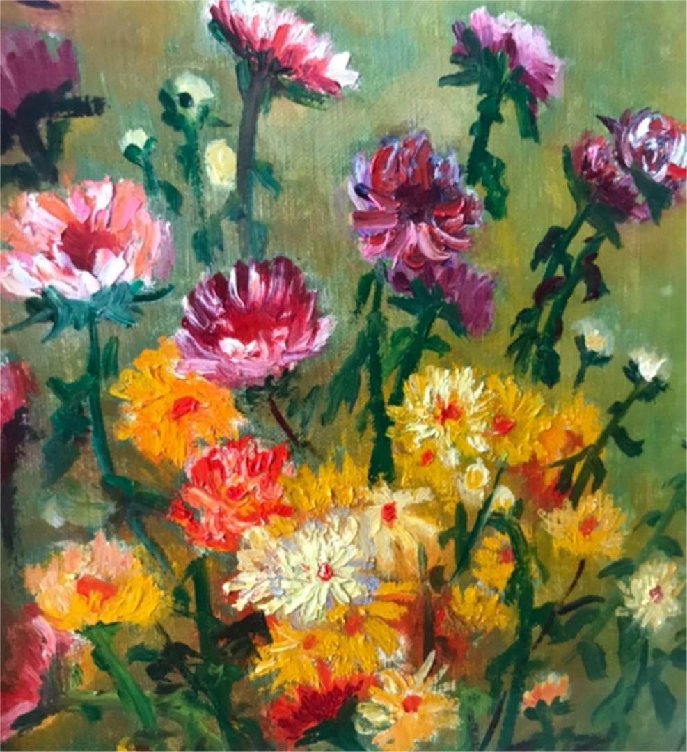 油絵　花　二期会入選　4号