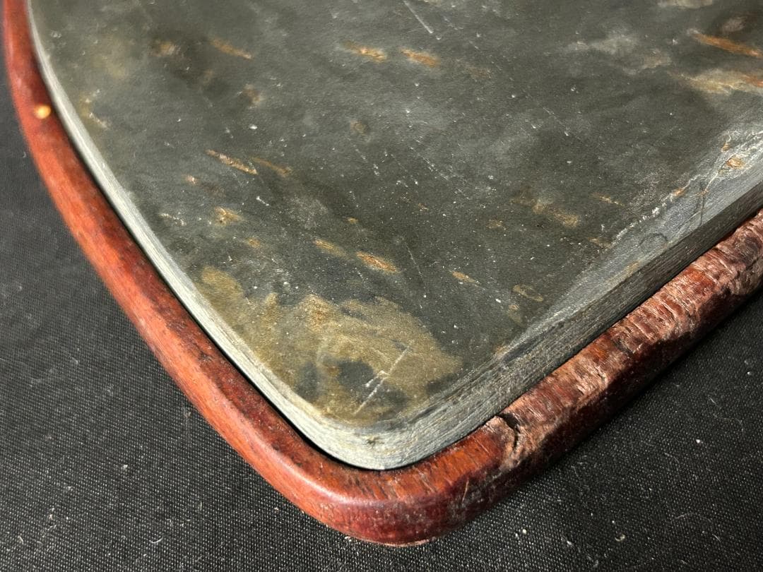 唐物 歙州硯 板硯 金星 金暈紋 書道具 中国古玩 52