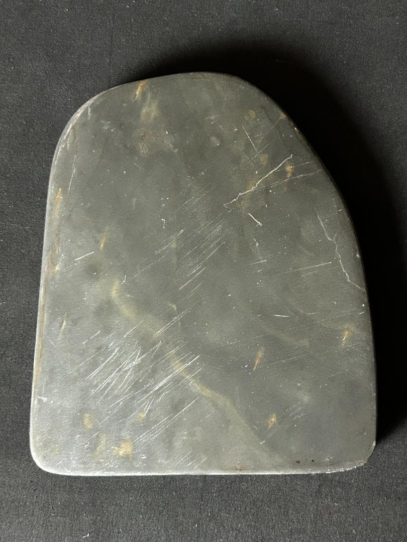 唐物 歙州硯 板硯 金星 金暈紋 書道具 中国古玩 52