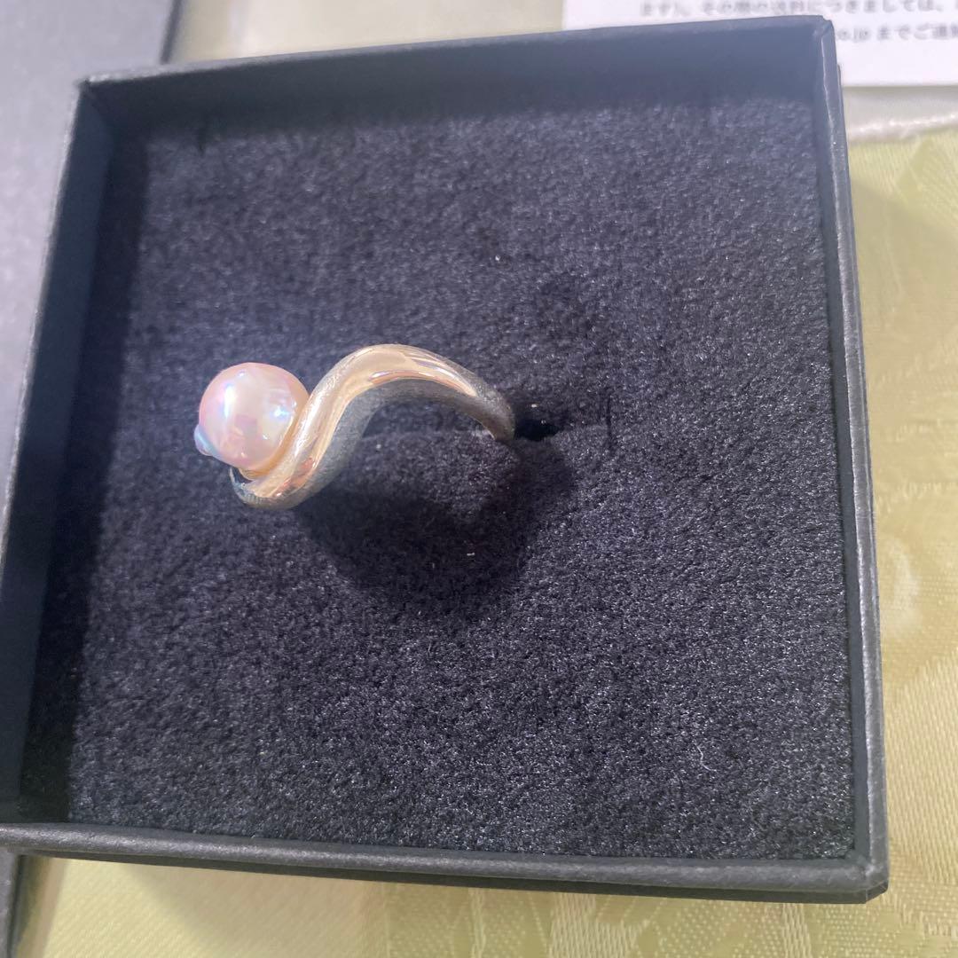 真珠 波状デザイン リング、セブンナイン。