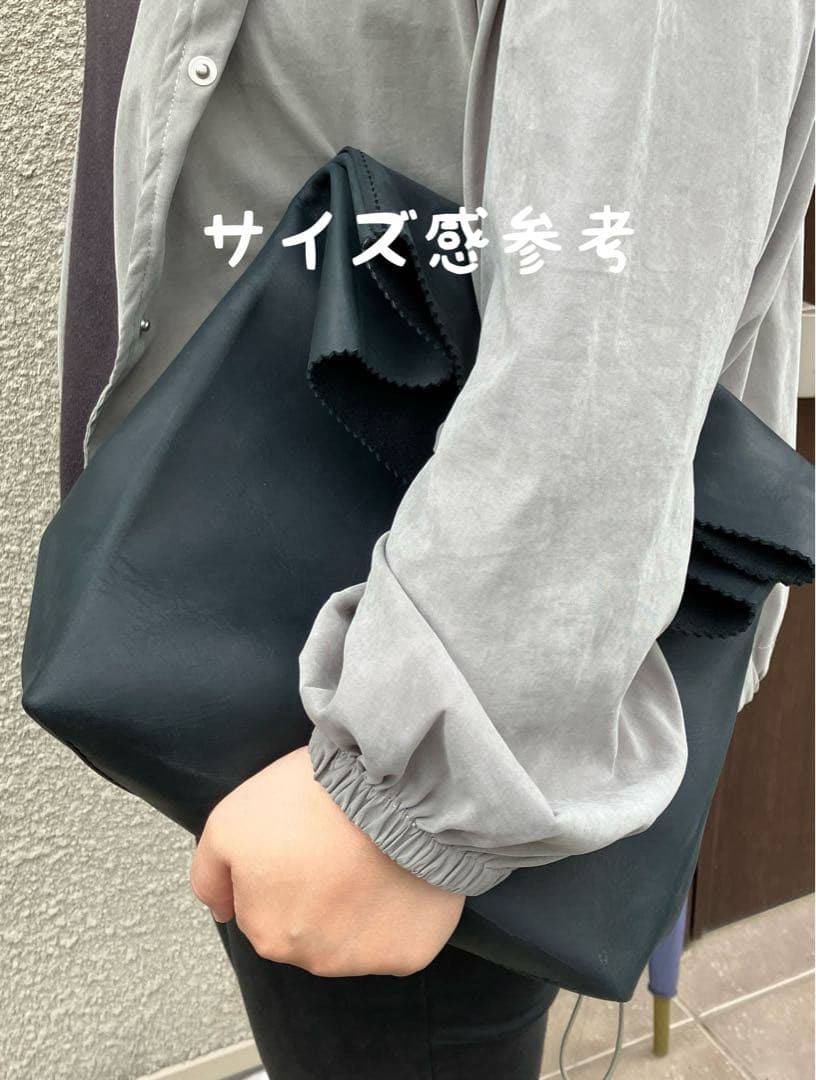 ビ*ケ様 紙袋ならぬ 革袋 クラッチVer 本革 バッグ 手縫いクラッチバッグ