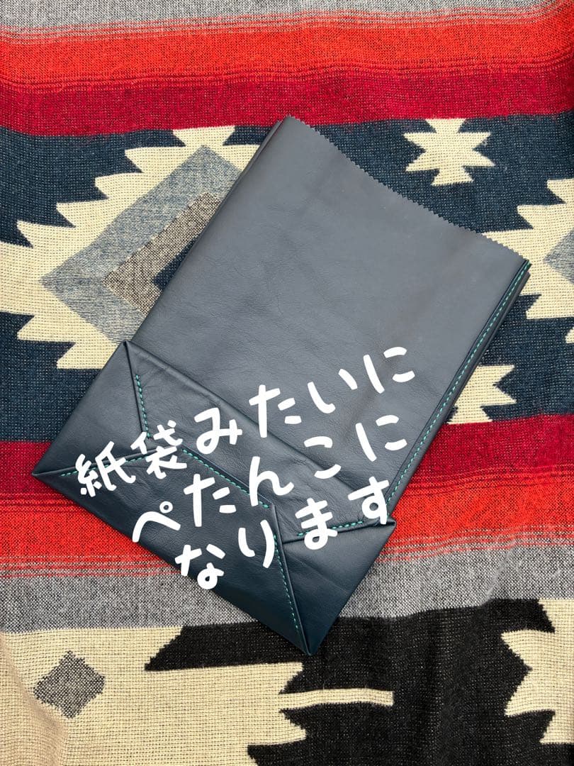 ビ*ケ様 紙袋ならぬ 革袋 クラッチVer 本革 バッグ 手縫いクラッチバッグ