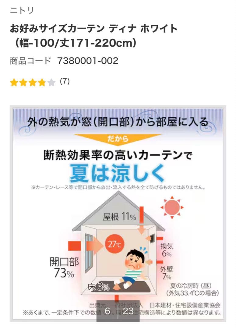 ニトリ　オーダーカーテンセット