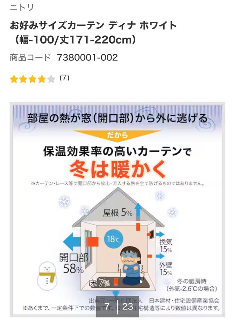 ニトリ　オーダーカーテンセット