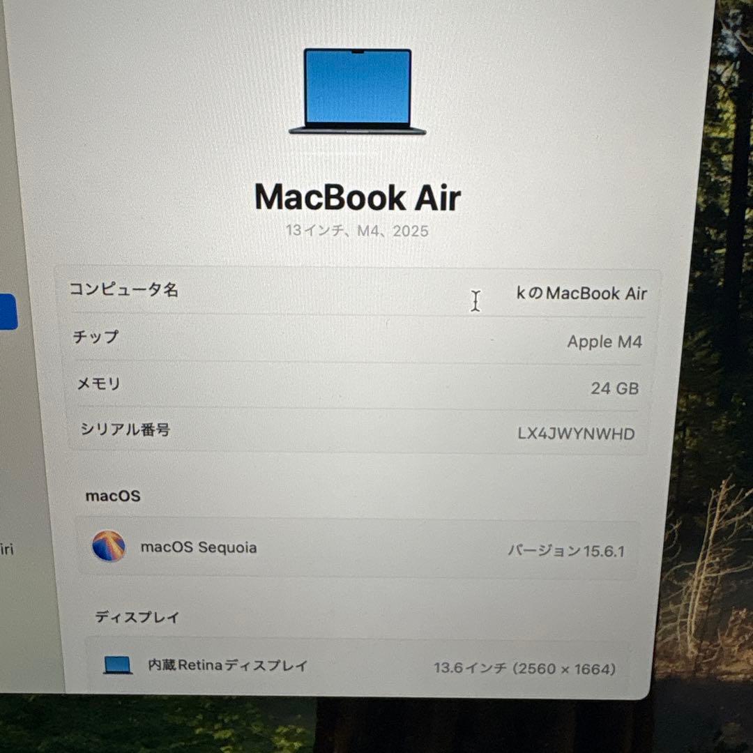 い*ま様 【本日のみ出品】MacBook Air M4メモリ24GB 2025モ