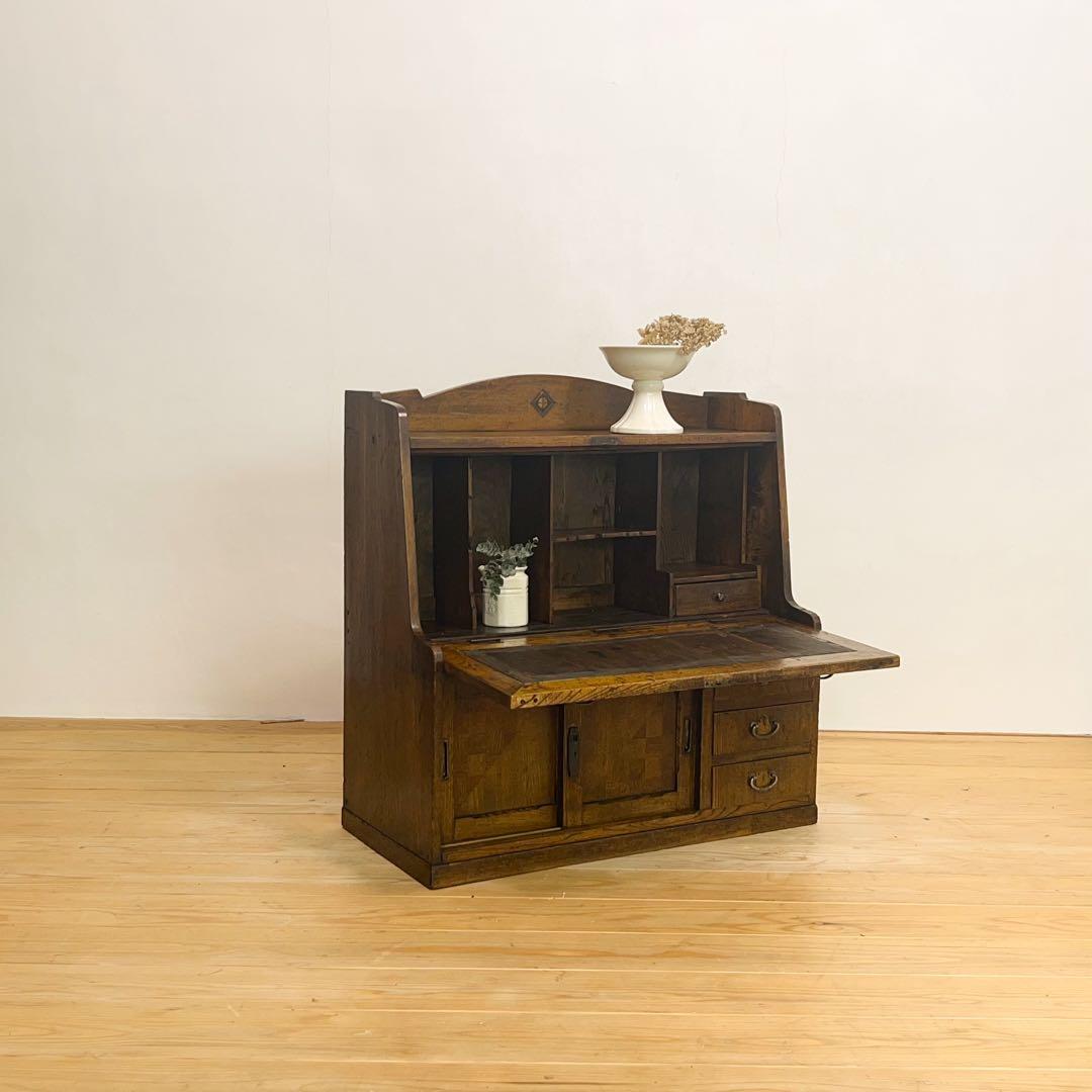 木製　デスク　机　M102　古道具　古家具　ビンテージ　アンティーク　レトロ